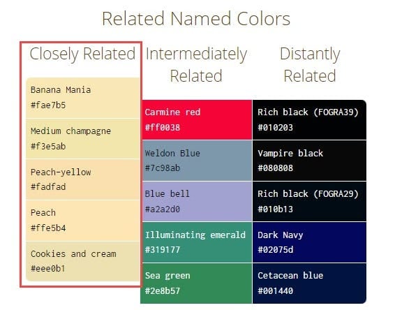 İlgili Adlandırılmış Renkler bölümü.