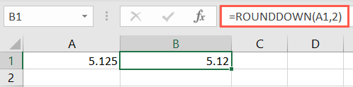 Excel'de YUVARLAK işlevi