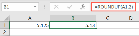 Excel'de YUVARLAK işlevi