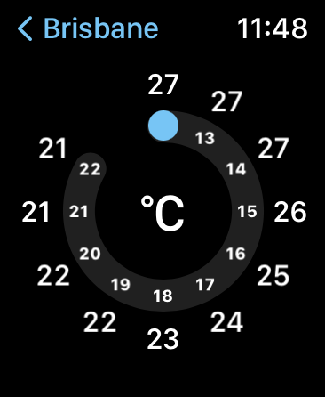 Apple Watch Hava Durumu uygulaması