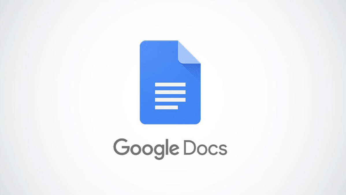 Beyaz bir arka planda Google Dokümanlar logosu
