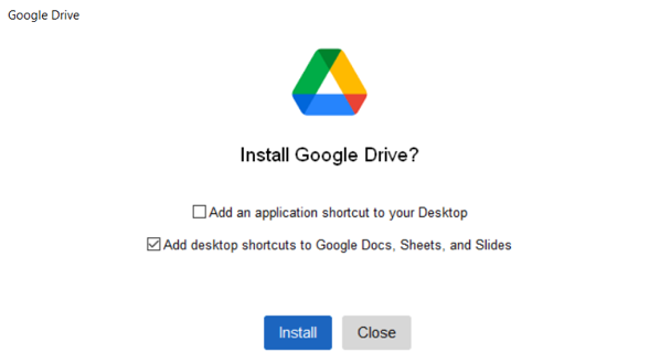 Google Drive istemini yükleyin