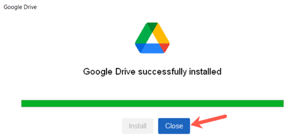 Google Drive masaüstü yüklü istemi
