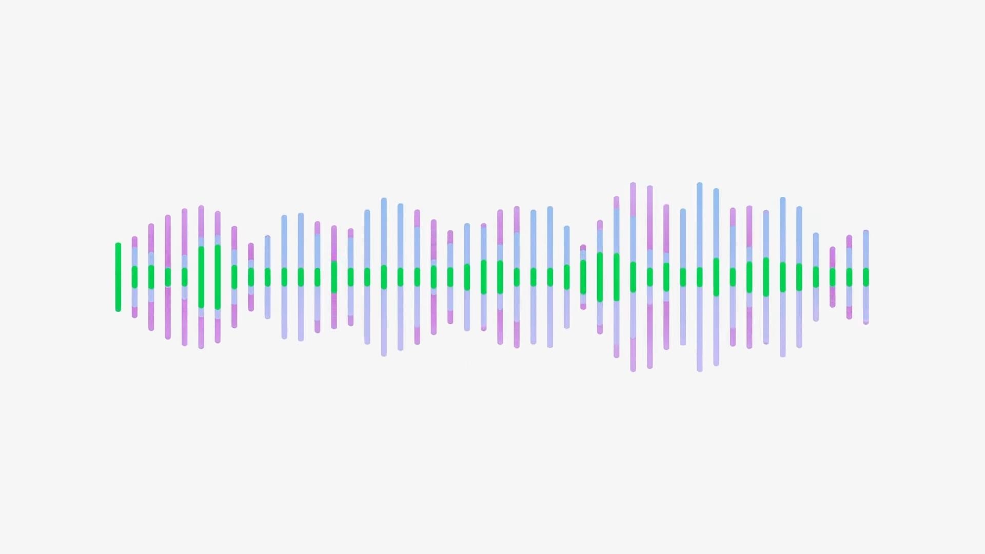 Geniş spektrumlu bir mikrofon girişinin dalga biçimini gösteren bir resim