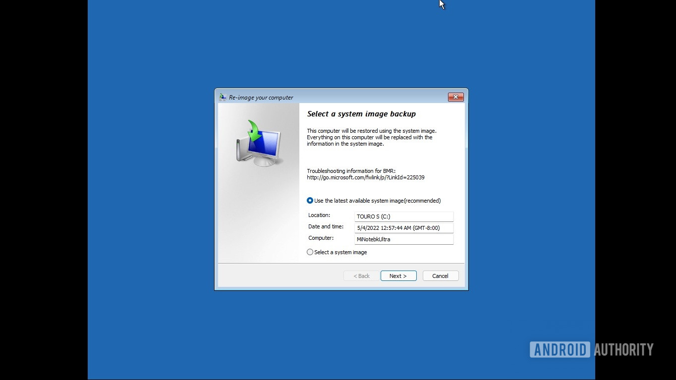 Windows 11 geri yükleme yedekleme başlangıcı